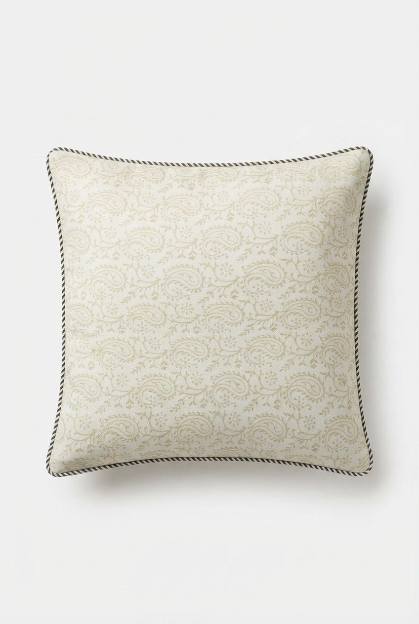 Terracotta Bloom — Hand-Block Cotton Cushion Cover — photo 1