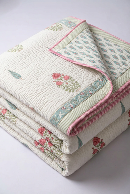 Garden Medley — Reversible Quilted Bed Cover Set — photo 1