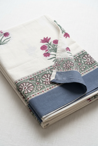 Garden Arches — Hand-Block Cotton Curtain Pair — photo 1