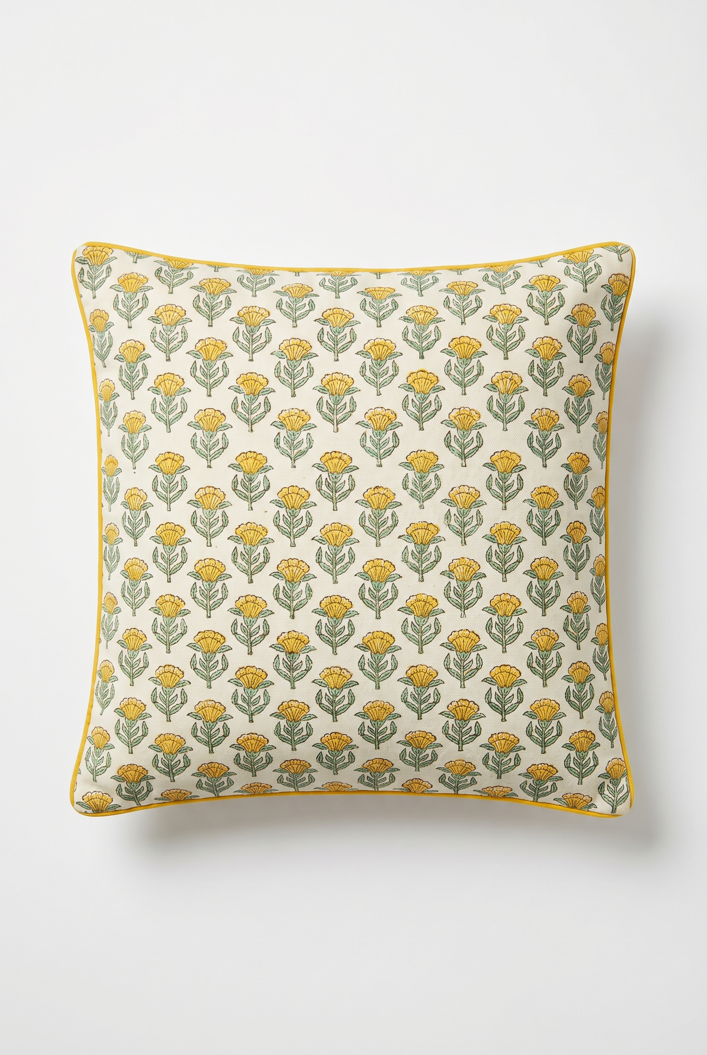Wildflower Spray — Hand-Block Cotton Cushion Cover — photo 3