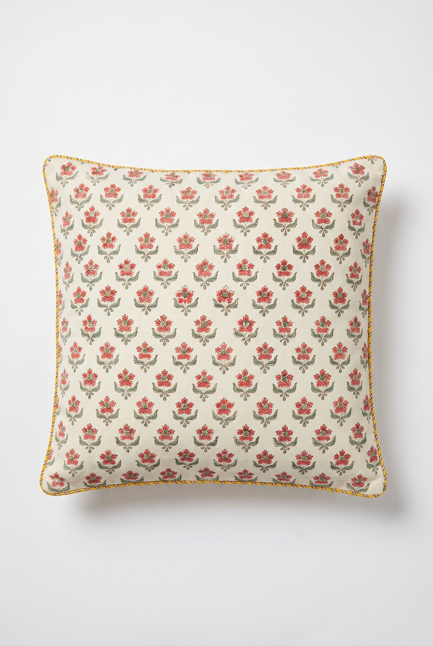 Rose Medallion — Hand-Block Cotton Cushion Cover — photo 3