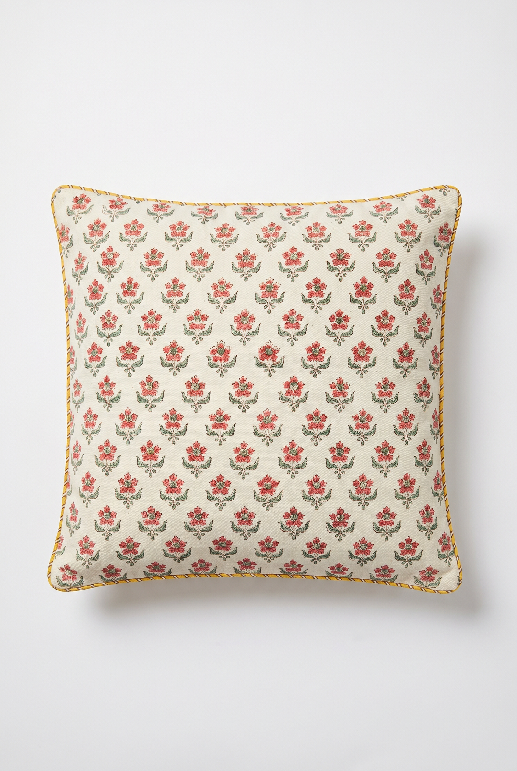 Rose Medallion — Hand-Block Cotton Cushion Cover — photo 3