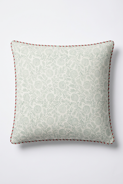 Carnation Cypress — Hand-Block Cotton Cushion Cover — photo 2