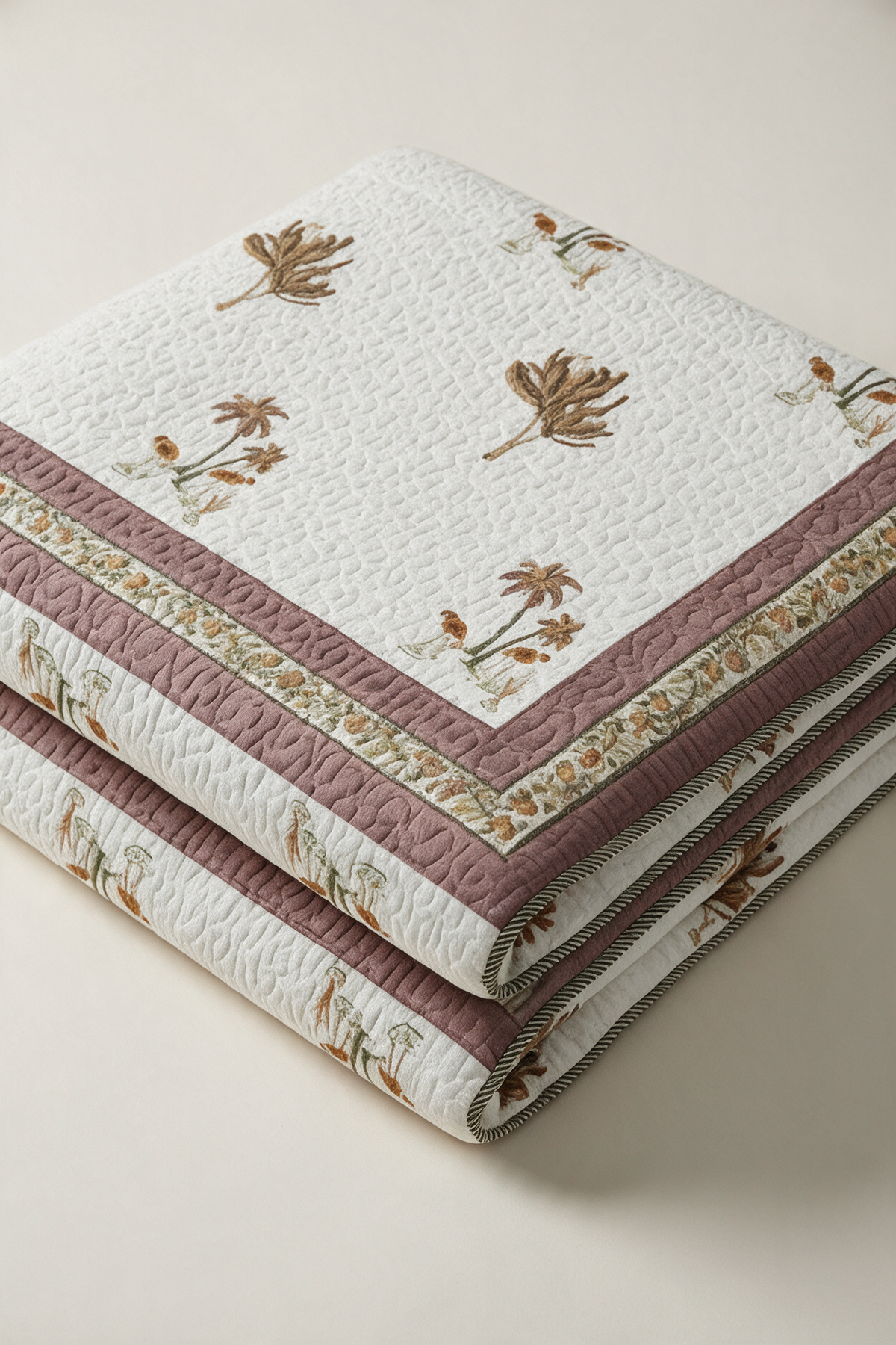 Rose Oasis — Reversible Quilted Bed Cover Set — photo 2