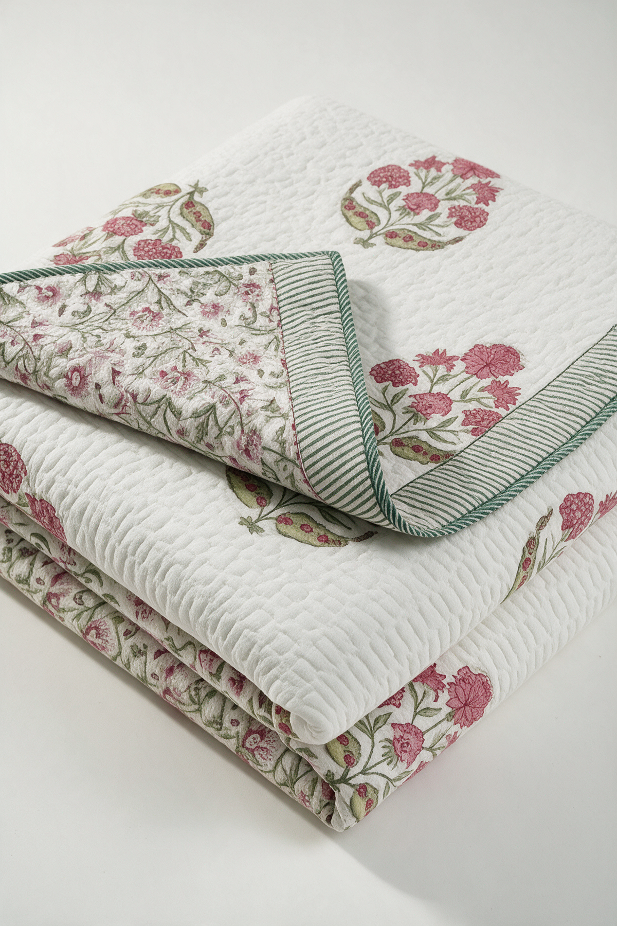 Rose Sonata — Reversible Quilted Bed Cover Set — photo 3