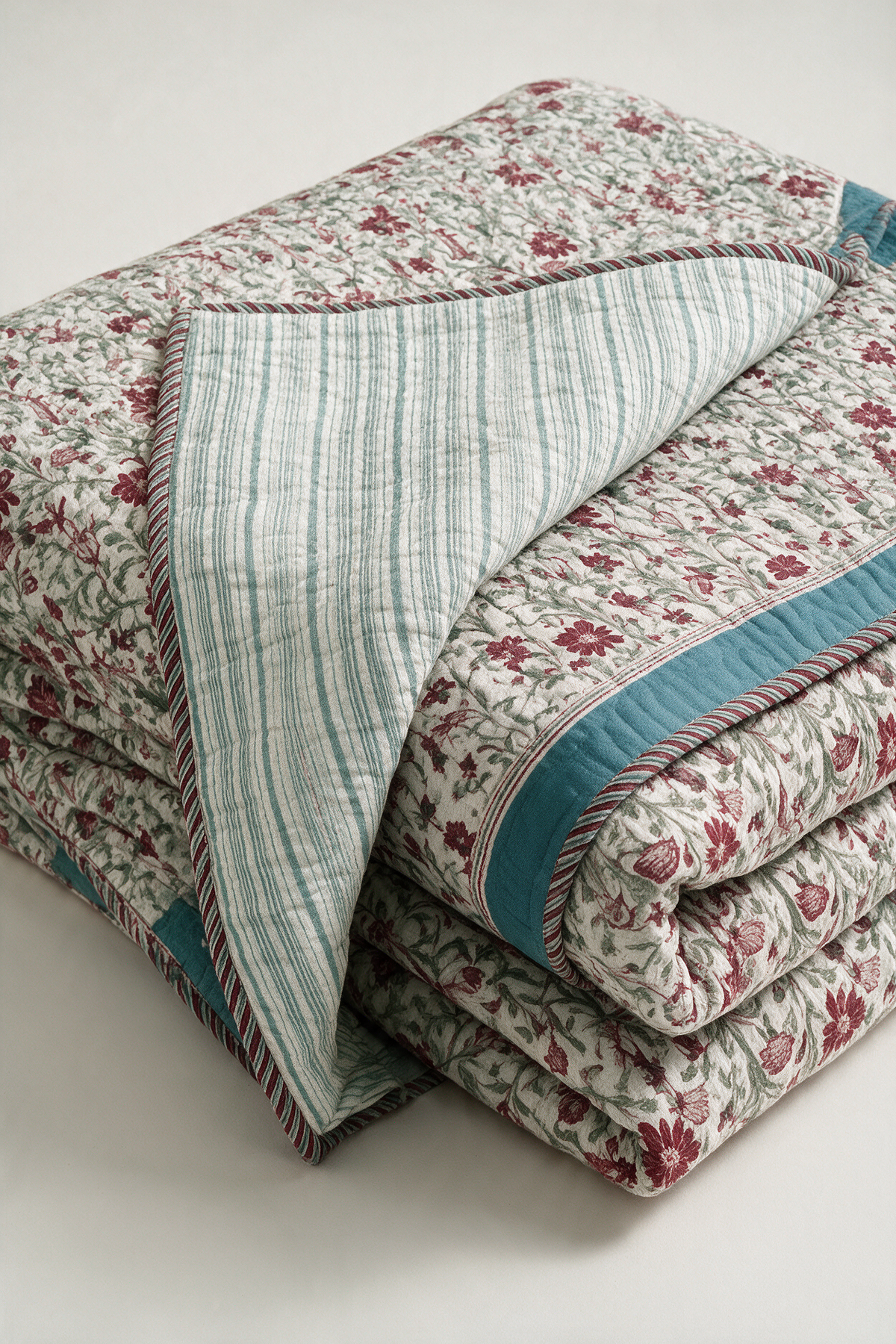 Vineyard Charm — Reversible Quilted Bed Cover Set — photo 2