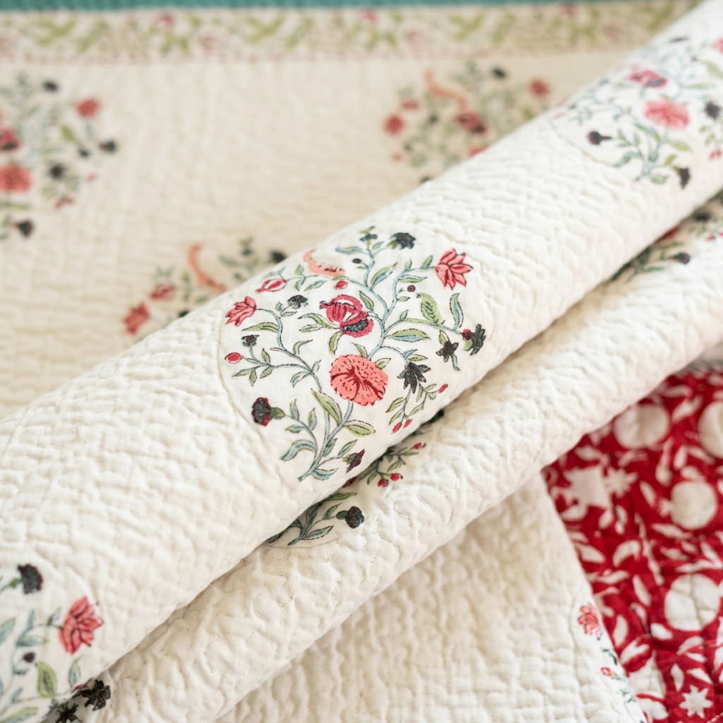 Wildflower Charm — Reversible Quilted Bed Cover Set — photo 1